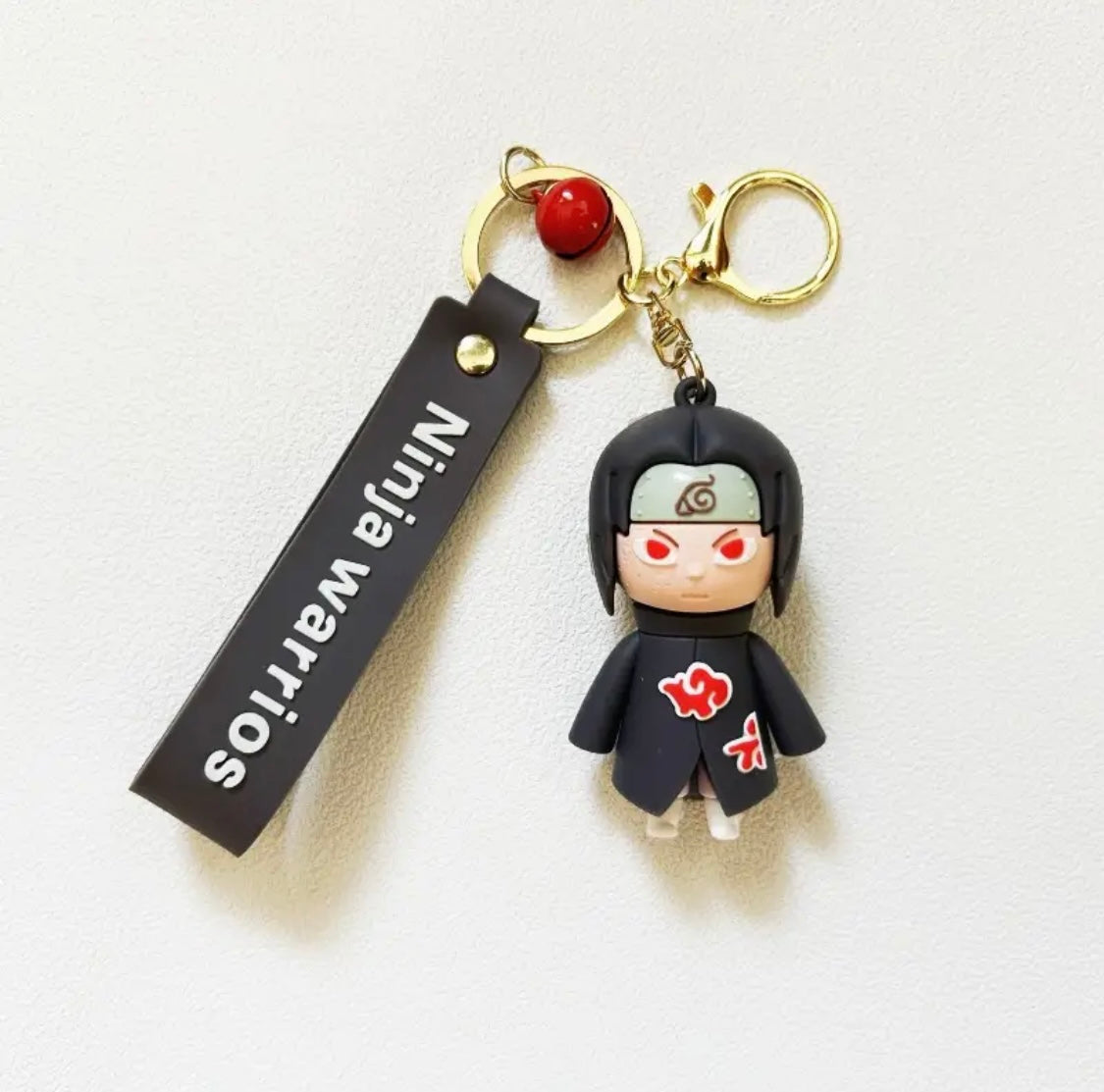 Ninja Anime-Inspired Keychain โ Stylish Gray Collectible for Fans ๐ฎ