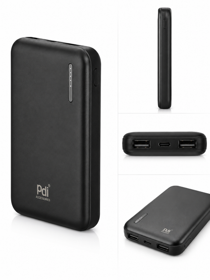 PDI Accessories 5000mAh Power Bank – Fast Charge, 3 Ports