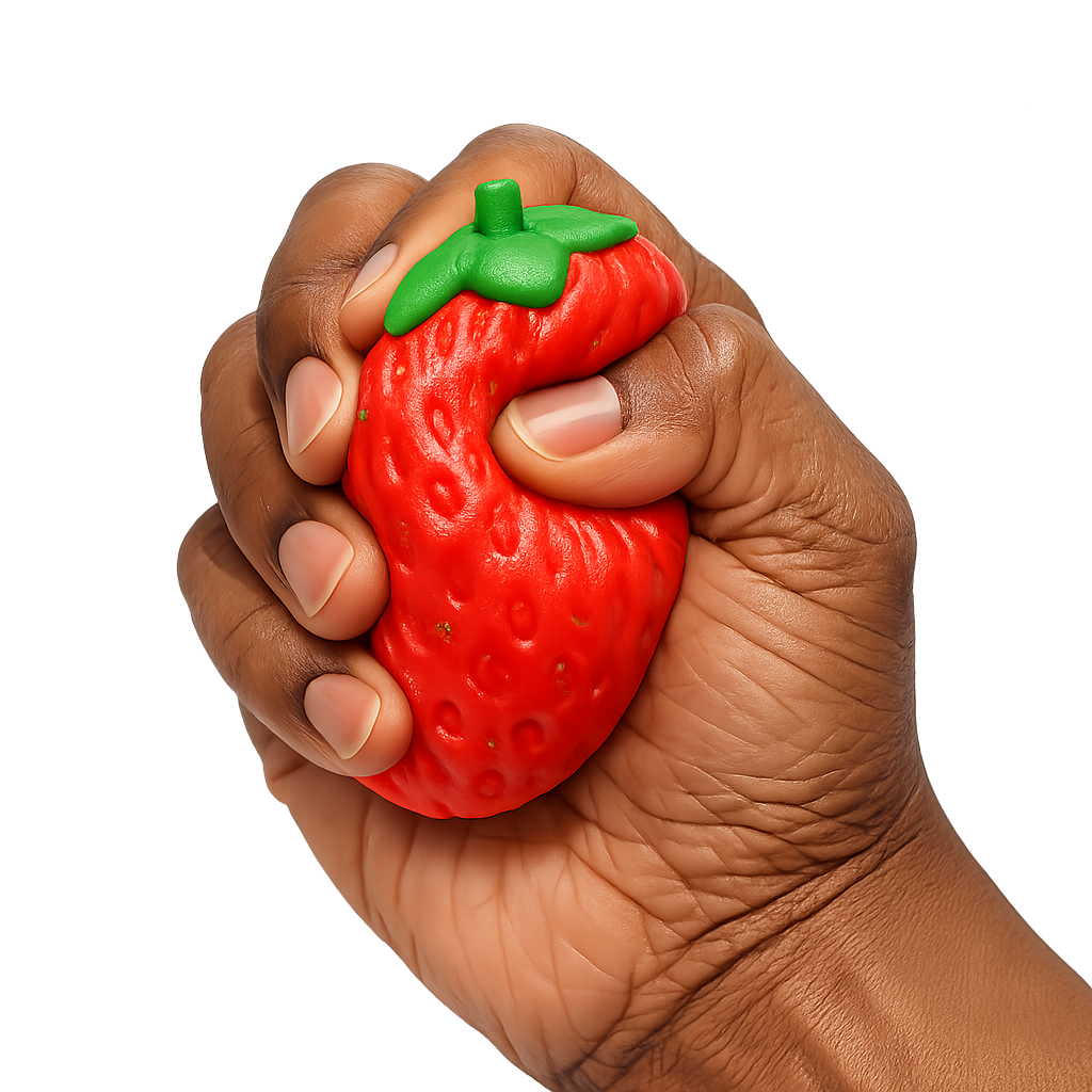 Strawberry Slow-Rise Squishy Toy – Soft Stress Relief Fidget Ball
